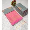 Grey & Pink Soft Silk Saree - image 3 | Saree Palace Germany