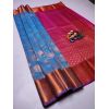 - Light Blue & Pink Semi Soft Silk Saree - image 3 | Saree Palace Germany | Bazaa