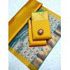 - Yellow Gold & Blue Soft SIlk Saree - image 3 | Saree Palace Germany | Bazaa