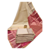 Cream Silk Saree with Pink Boarder - image 3 | Saree Palace Germany