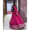 - Fuchsia pink color georgette anarkali suit - image 10 | Saree Palace Germany | Bazaa