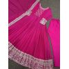 Fuchsia pink color georgette anarkali suit - image 13 | Saree Palace Germany