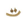 Golden Pearl & Gold Stone Jewellery Set - image 3 | Saree Palace Germany