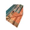 Orange with Dark Green Fancy Silk Cotton Saree - image 3 | Saree Palace Germany
