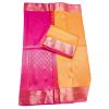 - Pink & Yellow Cotton SIlk Saree - image 3 | Saree Palace Germany | Bazaa