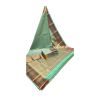 Pista Green With Copper Boarder Semi Soft Silk Saree - image 3 | Saree Palace Germany