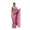 - Reddish pink Moss chiffon printed saree - image 3 | Saree Palace Germany | Bazaa