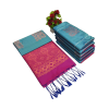 Sky Blue & Pink Soft Silk Saree - image 3 | Saree Palace Germany