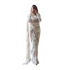 White Floral Georgette Ready To Wear Saree - image 3 | Saree Palace Germany