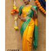 - Yellow green Kubera pattu saree - image 8 | Saree Palace Germany | Bazaa