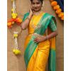 - Yellow green Kubera pattu saree - image 9 | Saree Palace Germany | Bazaa
