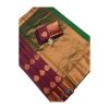 - Brown and green Bridal soft silk sarees with contrast blouse and pallu - image 3 | Princess Fashion | Bazaa