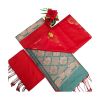 - Cherry red Soft silk sarees with very rich butta embossed silk sarees - image 3 | Princess Fashion | Bazaa