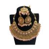 - Gold With Pink Choker Necklace Set - image 3 | Saree Palace Germany | Bazaa