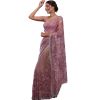 - Pink silver stone work net saree - image 7 | Saree Palace Germany | Bazaa