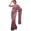 - Pink silver stone work net saree - image 8 | Saree Palace Germany | Bazaa
