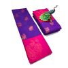 - Purple and pink Soft silk sarees with very rich butta embossed silk sarees - image 3 | Princess Fashion | Bazaa