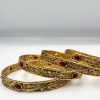 - Quality Indian Bangles with Red Stones - image 3 | Vastraany | Bazaa