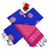 - Royal blue and magenta Soft silk sarees with very rich butta embossed silk sarees - image 3 | Princess Fashion | Bazaa