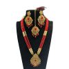 - Stone Work Necklace Set in Red - image 3 | Saree Palace Germany | Bazaa