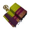Apple Green & Purple Silk Cotton Saree - image 3 | Saree Palace Germany