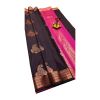 Banarasi katan silk saree in brown and pink - image 3 | Saree Palace Germany