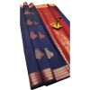 Ink blue pure kanchipuram saree - image 3 | Saree Palace Germany