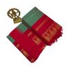 Mist green cotton saree with red boarder - image 3 | Saree Palace Germany