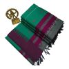 Parrot green cotton saree with majenta boarder - image 3 | Saree Palace Germany