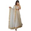 - White Raw Silk with Gold Sequence Work Lehenga - image 6 | Saree Palace Germany | Bazaa