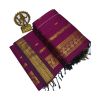 Wine color cotton saree - image 3 | Saree Palace Germany
