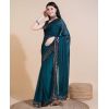 - French Blue Georgette Saree - image 3 | Saree Palace Germany | Bazaa