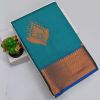 Light Blue Handloom Cotton Saree - image 3 | Saree Palace Germany