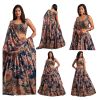 - New Eid Collection Trendy Women's Dove Blue Organza Silk Embroidered Lehenga - image 3 | Saree Palace Germany | Bazaa