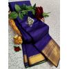 - Peacock Blue Kanchipuram Blended Silk Saree - image 3 | Saree Palace Germany | Bazaa