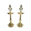 - karaikkudi kuthu vilakku | Traditional Brass Porai Kuthu Vilakku | Medium Size | Set of 2 - image 3 | Indi Store | Bazaa