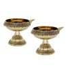 - Karthik Deep with stand | Diya | Lamp | Agal Vilakku | Brass | Medium size | set of 2 - image 3 | Indi Store | Bazaa