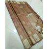 - Light Brown with Silver Border Saree - image 1 | Mangalyam | Bazaa