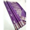 - Purple with Silver Border Saree - image 1 | Mangalyam | Bazaa