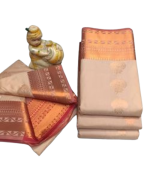 - Beige kanchipuram silk saree - image 3 | Saree Palace Germany | Bazaa