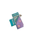 - Light purple and blue wedding silk saree - image 3 | Saree Palace Germany | Bazaa