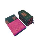 Pink & Dark Green Fancy Soft Silk Saree - image 3 | Saree Palace Germany