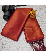 - Red shine pattu saree - image 3 | Saree Palace Germany | Bazaa