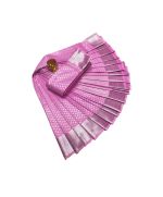 - Baby pink Elite bridal silk saree with silver jari & golden Jari - image 3 | Princess Fashion | Bazaa