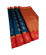 - First quality kottanchi navy blue sarees With big border and contrast pallu &blouse - image 3 | Princess Fashion | Bazaa