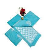 Light blue and silver Soft silk sarees with very rich butta embossed silk sarees - image 3 | Princess Fashion