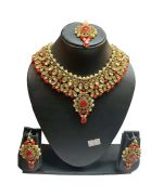 - Magical Red Stone Kundan Set - image 3 | Saree Palace Germany | Bazaa