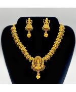 - South Indian Gold Necklace with Temple Finished Maha Laxmi - image 3 | Vastraany | Bazaa