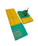 - Yellow Soft silk sarees with very rich butta embossed silk sarees - image 3 | Princess Fashion | Bazaa