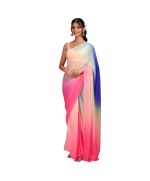 - Fancy Georgette multicolor saree - image 7 | Saree Palace Germany | Bazaa